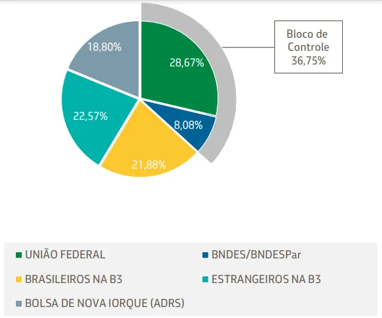Gráfico da Composição Acionária da Petrobras