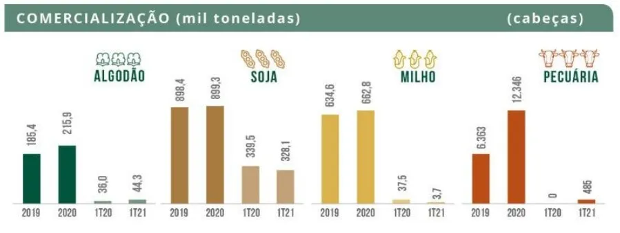 Gráfico da Comercialização da SLC Agrícola