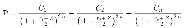 Fórmula para calcular o Z Spread